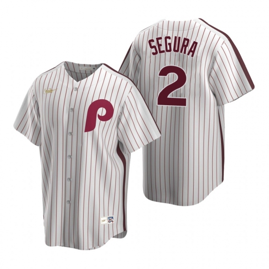 Men's Nike Philadelphia Phillies #2 Jean Segura White Cooperstown Collection Home Stitched Baseball Jersey - Ujersey