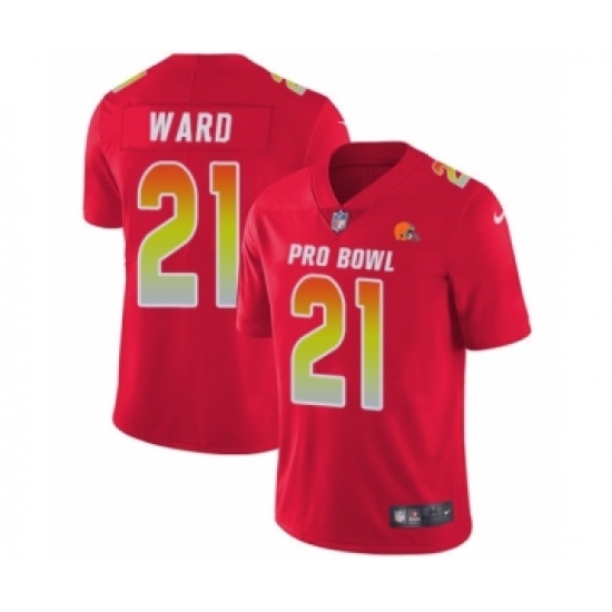 Youth Nike Cleveland Browns #21 Denzel Ward Limited Red AFC 2019 Pro Bowl NFL Jersey - Ujersey