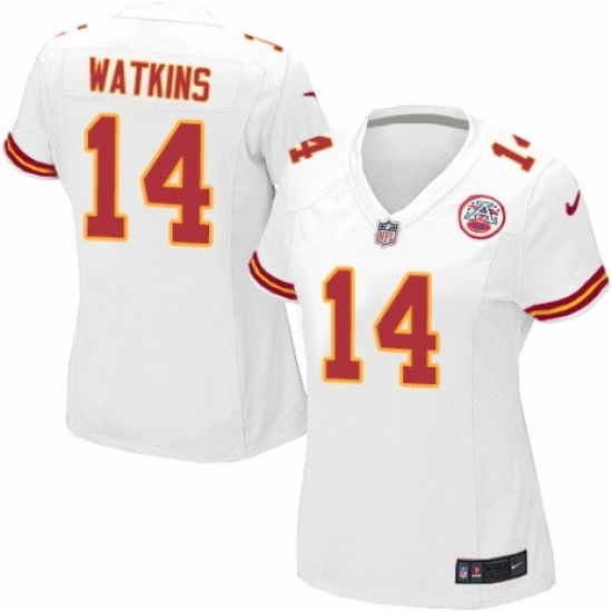 Women's Nike Kansas City Chiefs #14 Sammy Watkins Game White NFL Jersey - Ujersey