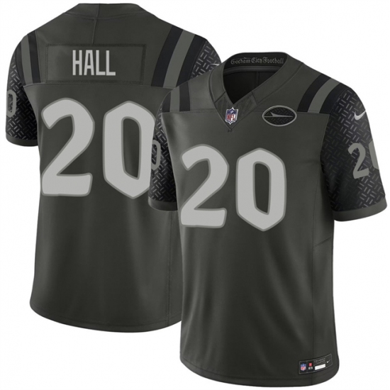 Men's New York Jets #20 Breece Hall Black 2025 F.U.S.E. “Rivalries” Vapor Limited Football Stitched Jersey - Ujersey