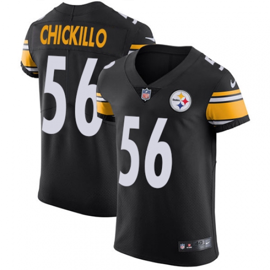 Men's Nike Pittsburgh Steelers #56 Anthony Chickillo Black Team Color Vapor Untouchable Elite Player NFL Jersey - Ujersey