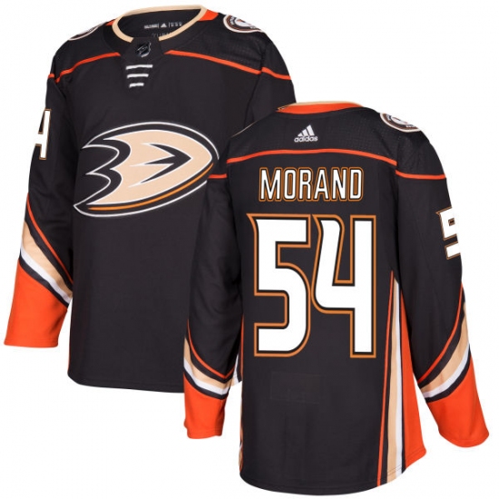 Men's Adidas Anaheim Ducks #54 Antoine Morand Authentic Black Home NHL Jersey - Ujersey