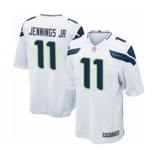 Men's Seattle Seahawks #11 Gary Jennings Jr. Game White Football Jersey - Ujersey
