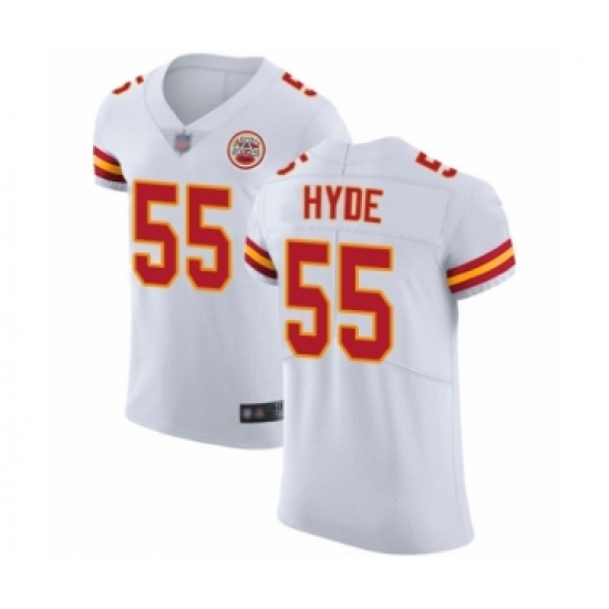Men's Kansas City Chiefs #55 Frank Clark White Vapor Untouchable Elite Player Football Jersey - Ujersey