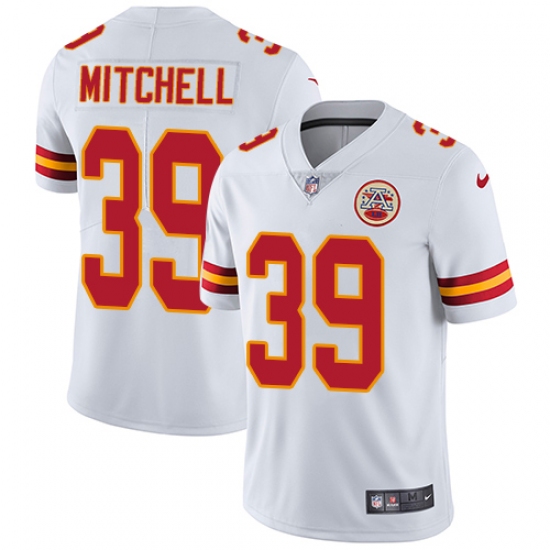 Men's Nike Kansas City Chiefs #39 Terrance Mitchell White Vapor Untouchable Limited Player NFL Jersey - Ujersey