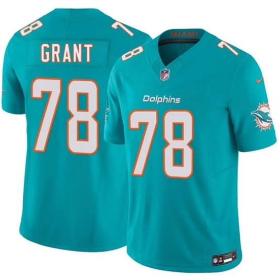 Men's Miami Dolphins #78 Kenneth Grant Aqua 2026 F.U.S.E. Vapor Limited Football Stitched Jersey