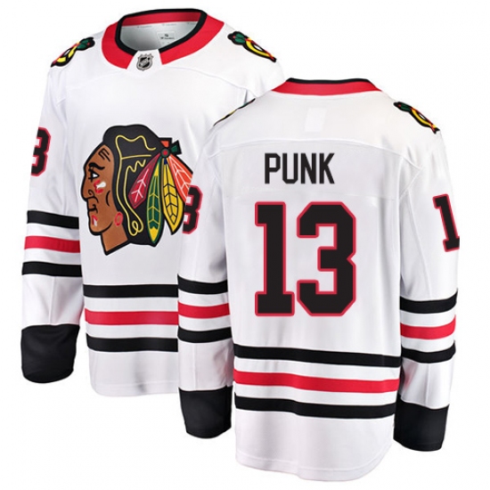 Youth Chicago Blackhawks #13 CM Punk Fanatics Branded White Away Breakaway NHL Jersey - Ujersey