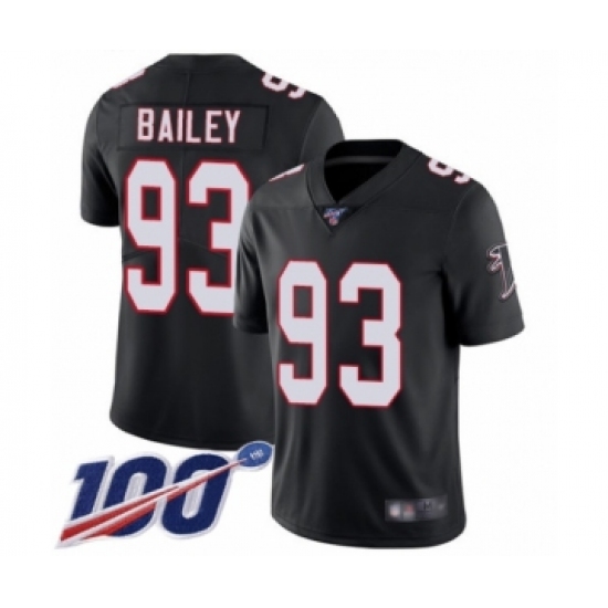Youth Atlanta Falcons #93 Allen Bailey Black Alternate Vapor Untouchable Limited Player 100th Season Football Jersey - Ujersey