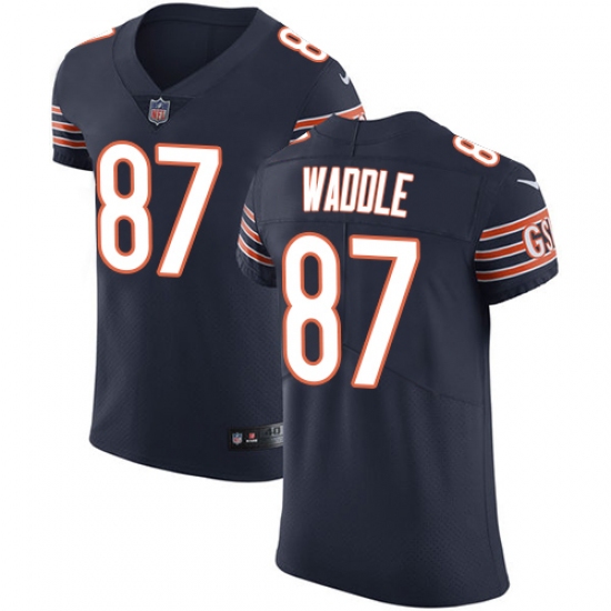 Men's Nike Chicago Bears #87 Tom Waddle Navy Blue Team Color Vapor Untouchable Elite Player NFL Jersey - Ujersey