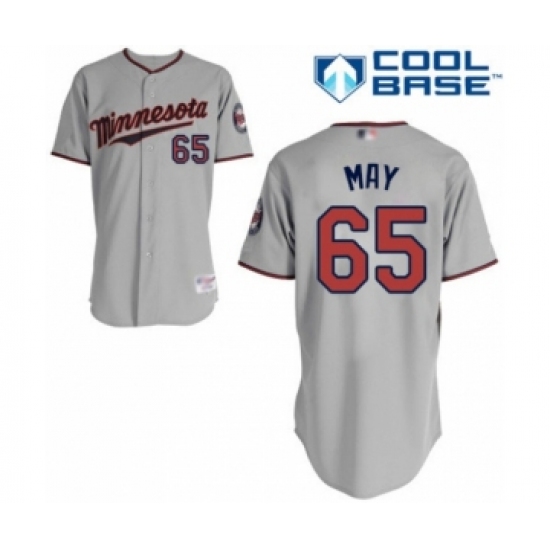 Women's Minnesota Twins #65 Trevor May Authentic Grey Road Cool Base Baseball Player Jersey
