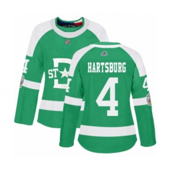 Women's Dallas Stars #4 Craig Hartsburg Authentic Green 2020 Winter Classic Hockey Jersey - Ujersey
