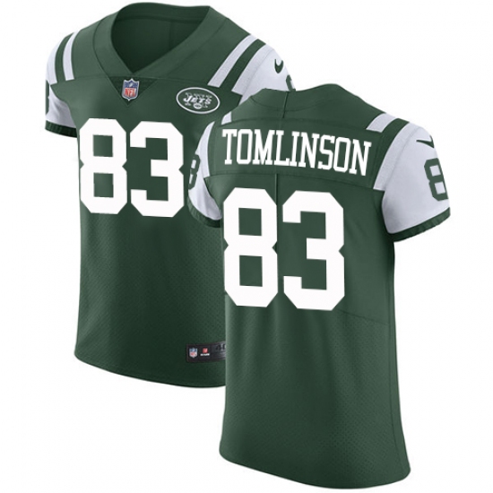 Men's Nike New York Jets #83 Eric Tomlinson Elite Green Team Color NFL Jersey