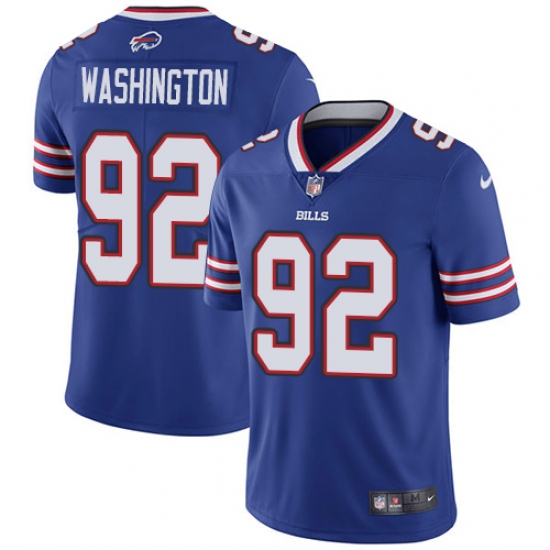 Men's Nike Buffalo Bills #92 Adolphus Washington Royal Blue Team Color Vapor Untouchable Limited Player NFL Jersey - Ujersey