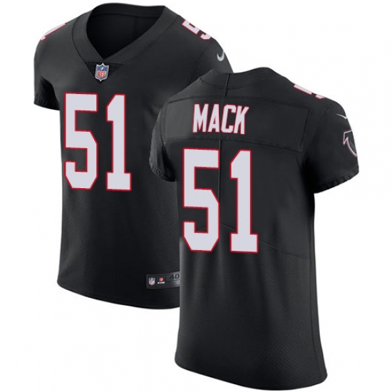 Men's Nike Atlanta Falcons #51 Alex Mack Black Alternate Vapor Untouchable Elite Player NFL Jersey - Ujersey