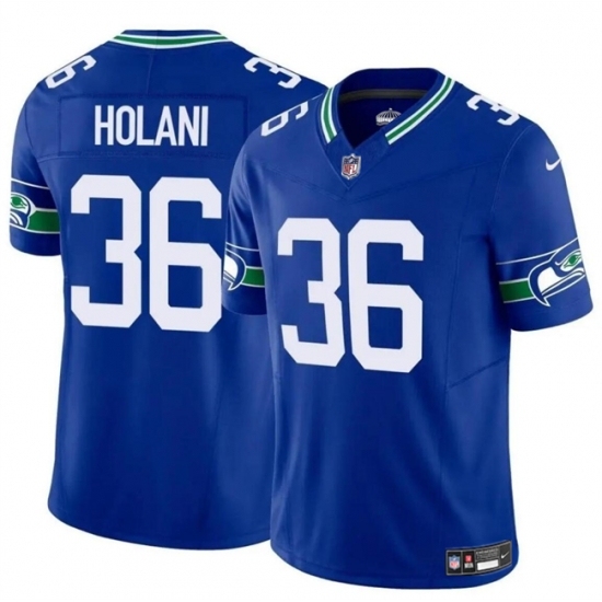 Youth Seattle Seahawks #36 George Holani Royal 2024 F U S E Throwback Vapor Limited Stitched Football Jersey - Ujersey