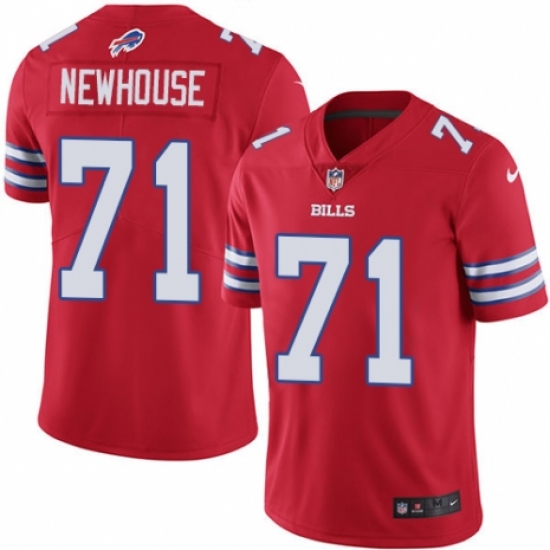 Men's Nike Buffalo Bills #71 Marshall Newhouse Limited Red Rush Vapor Untouchable NFL Jersey - Ujersey