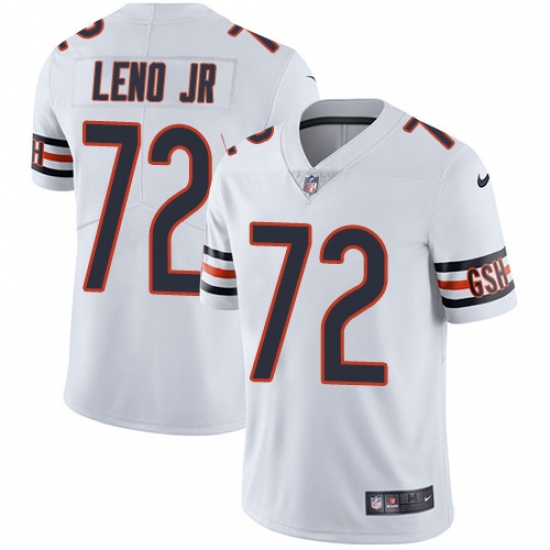 Men's Nike Chicago Bears #72 Charles Leno White Vapor Untouchable Limited Player NFL Jersey - Ujersey