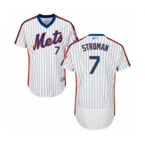Men's New York Mets #7 Marcus Stroman White Alternate Flex Base Authentic Collection Baseball Jersey - Ujersey