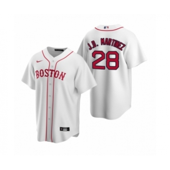 Women's Boston Red Sox #28 J.D. Martinez Nike White Replica Alternate Jersey - Ujersey