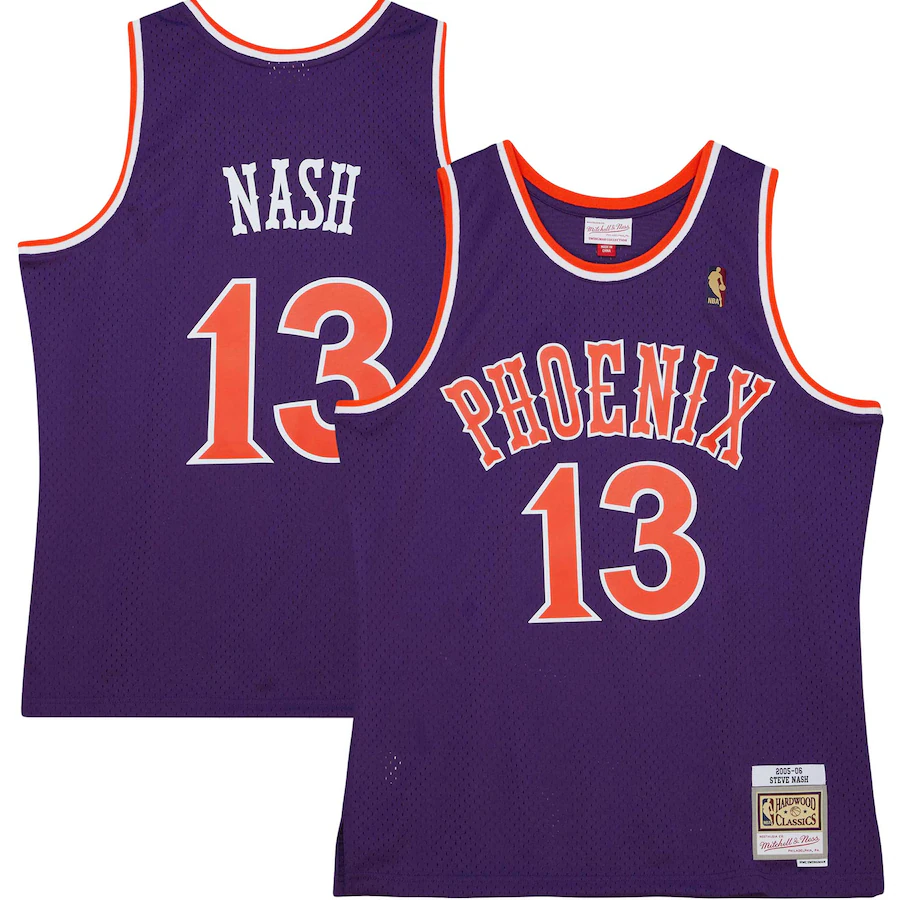 Men's Phoenix Suns Steve Nash Mitchell & Ness Purple 2005/06 Hardwood Classics Swingman Jersey - Ujersey