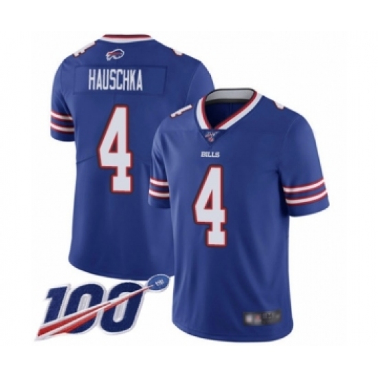 Men's Buffalo Bills #4 Stephen Hauschka Royal Blue Team Color Vapor Untouchable Limited Player 100th Season Football Jersey - Ujersey