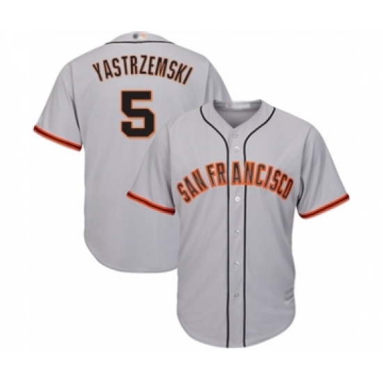 Youth San Francisco Giants #5 Mike Yastrzemski Authentic Grey Road Cool Base Baseball Player Jersey - Ujersey