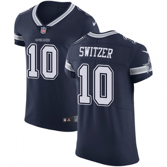 Men's Nike Dallas Cowboys #10 Ryan Switzer Navy Blue Team Color Vapor Untouchable Elite Player NFL Jersey - Ujersey