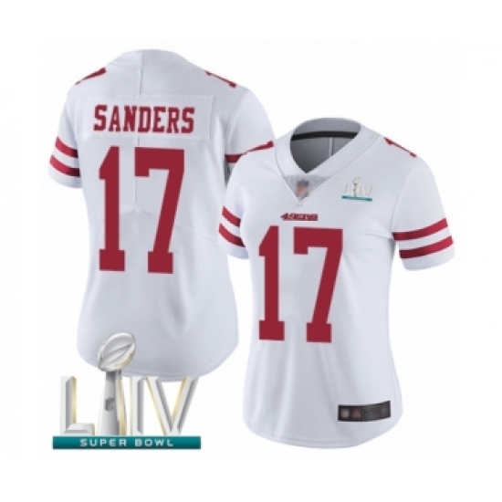Women's San Francisco 49ers #17 Emmanuel Sanders White Vapor Untouchable Limited Player Super Bowl LIV Bound Football Jersey - Ujersey