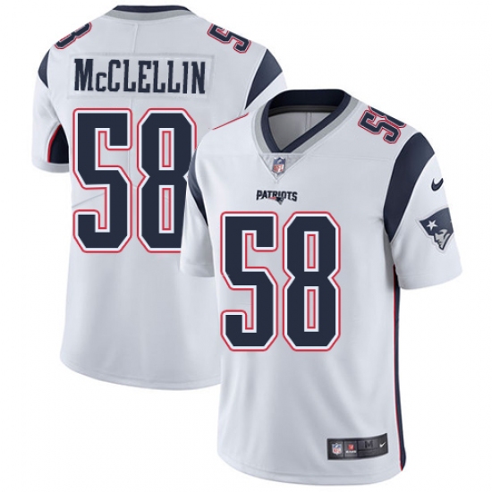 Men's Nike New England Patriots #58 Shea McClellin White Vapor Untouchable Limited Player NFL Jersey - Ujersey