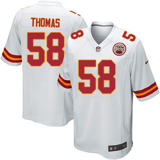 Men's Nike Kansas City Chiefs #58 Derrick Thomas Game White NFL Jersey - Ujersey