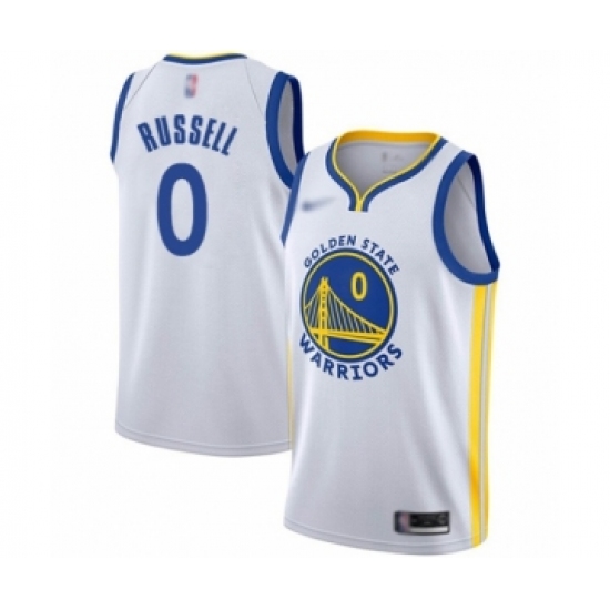 Women's Golden State Warriors #0 D'Angelo Russell Swingman White Basketball Jersey - Association Edition - Ujersey