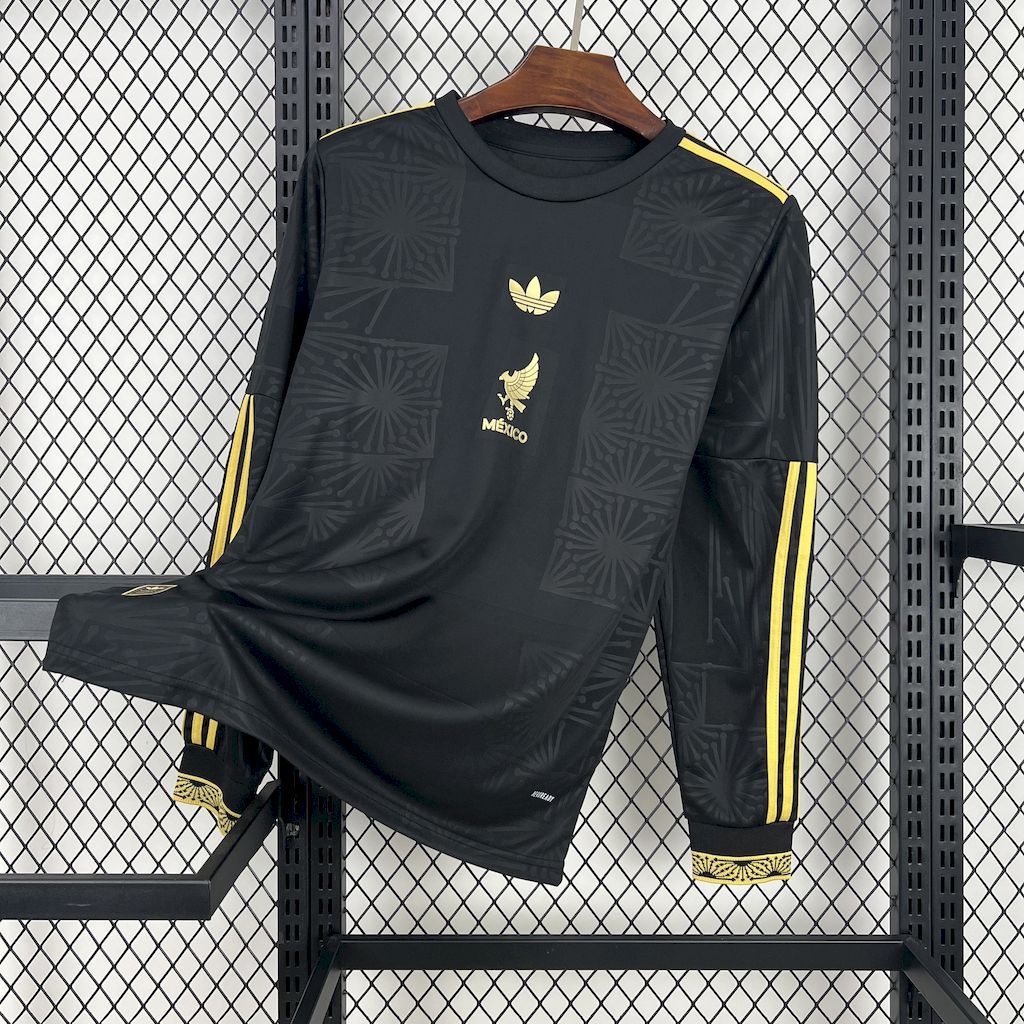 Mexico Gold Cup Black Special Long Sleeve Soccer Jersey Custom Shirt 2025 - ujerseystore