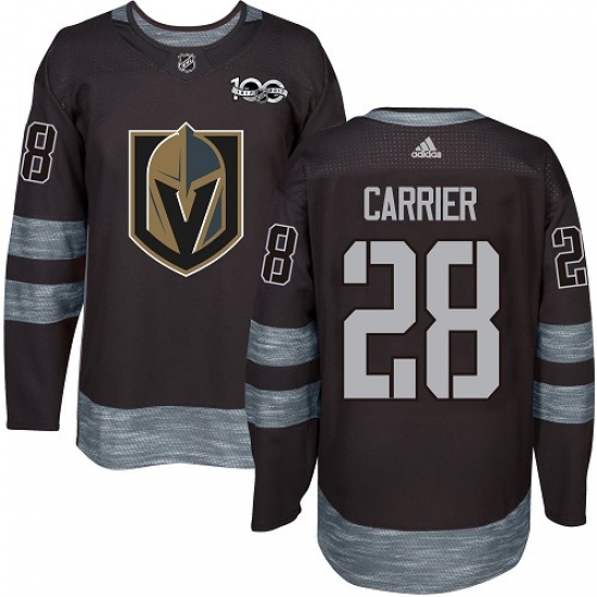 Men's Adidas Vegas Golden Knights #28 William Carrier Authentic Black 1917-2017 100th Anniversary NHL Jersey - Ujersey