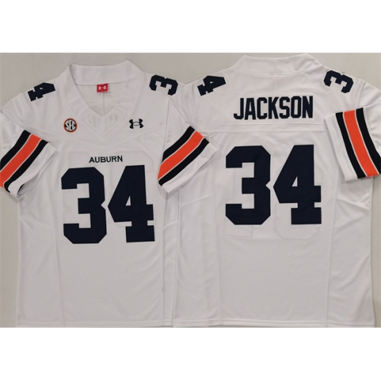 Men's Auburn Tigers #34 Bo Jackson White 2024 F.U.S.E. Limited Stitched Jersey - Ujersey