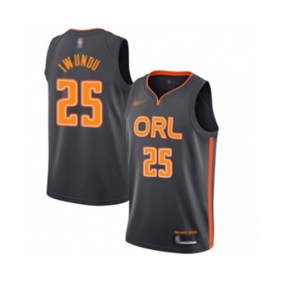 Youth Orlando Magic #25 Wes Iwundu Swingman Charcoal Basketball Jersey - 2019 20 City Edition - Ujersey