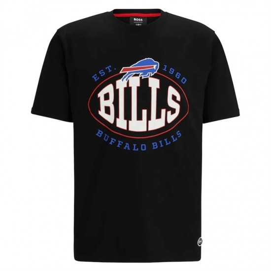 Men's Buffalo Bills Black BOSS X Trap T Shirt - Ujersey