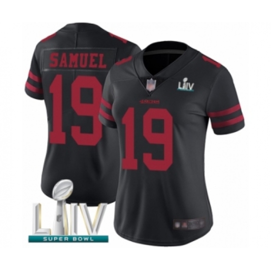 Women's San Francisco 49ers #19 Deebo Samuel Black Vapor Untouchable Limited Player Super Bowl LIV Bound Football Jersey - Ujersey