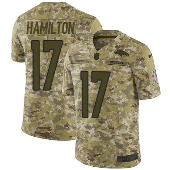 Youth Nike Denver Broncos #17 DaeSean Hamilton Limited Camo 2018 Salute to Service NFL Jersey - Ujersey