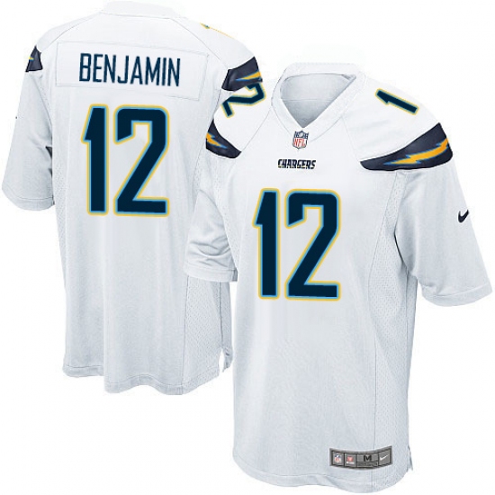 Men's Nike Los Angeles Chargers #12 Travis Benjamin Game White NFL Jersey - Ujersey