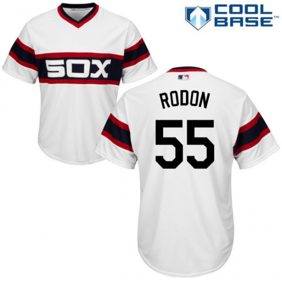 Youth Majestic Chicago White Sox #55 Carlos Rodon Replica White 2013 Alternate Home Cool Base MLB Jersey - Ujersey