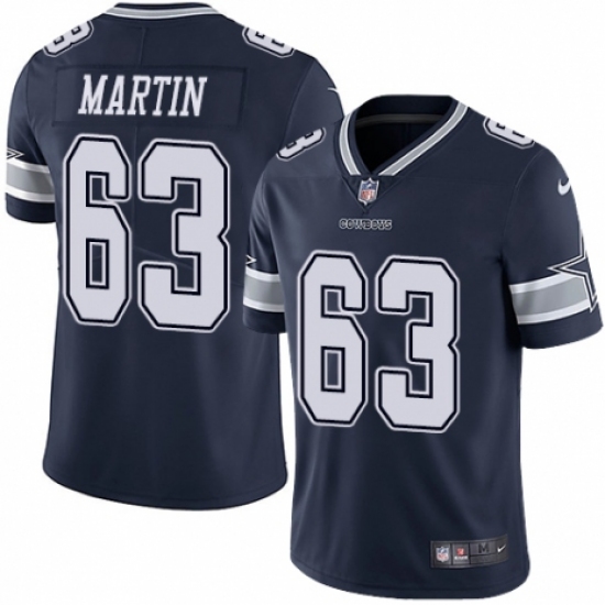 Men's Nike Dallas Cowboys #63 Marcus Martin Navy Blue Team Color Vapor Untouchable Limited Player NFL Jersey - Ujersey
