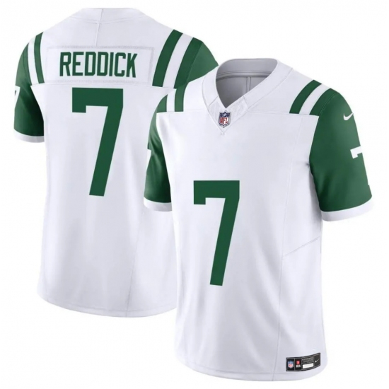 Men's New York Jets #7 Haason Reddick White 2024 Classic Alternate Vapor F.U.S.E. Limited Football Stitched Jersey - Ujersey
