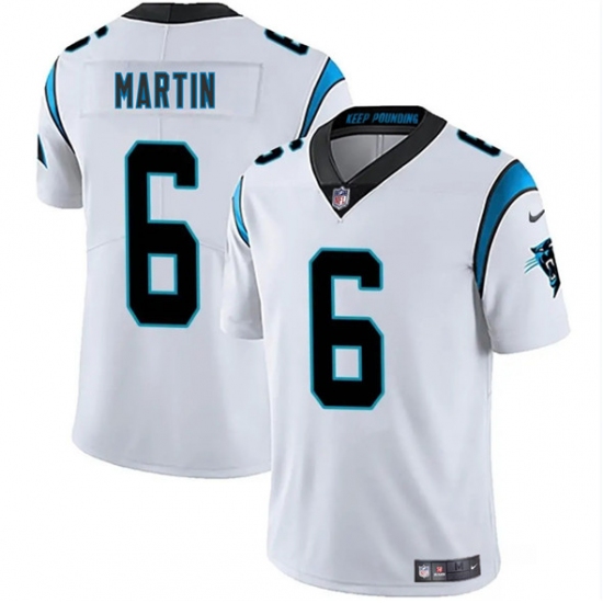 Men's Carolina Panthers #6 Sam Martin White 2025 Vapor Limited Football Stitched Jersey - Ujersey