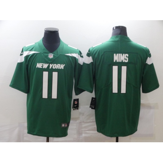 Men's New York Jets #11 Denzel Mims Green Nike Leopard Jersey - Ujersey