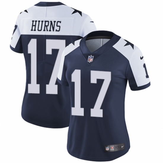 Women's Nike Dallas Cowboys #17 Allen Hurns Navy Blue Throwback Alternate Vapor Untouchable Limited Player NFL Jersey - Ujersey