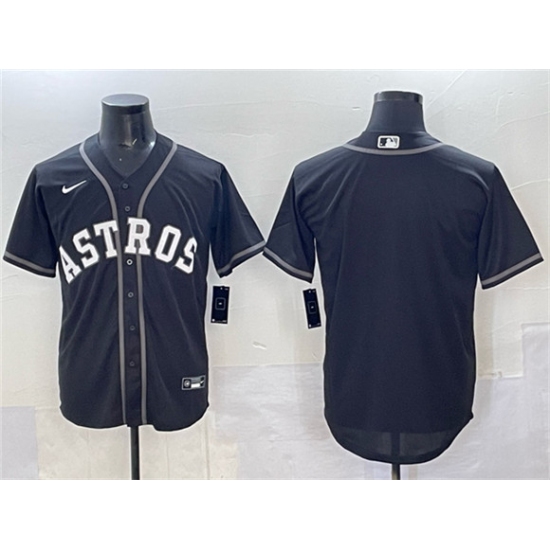 Men's Houston Astros Blank Black Lights Out Limited Stitched Baseball Jersey - Ujersey