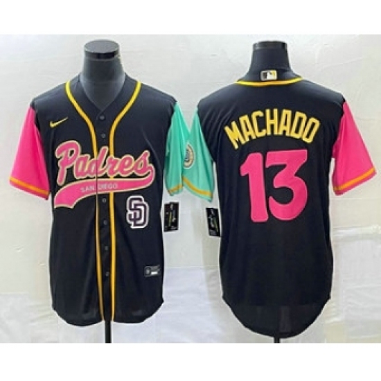 Men's San Diego Padres #13 Manny Machado Brown NEW 2023 City Connect Cool Base Stitched Jersey - Ujersey