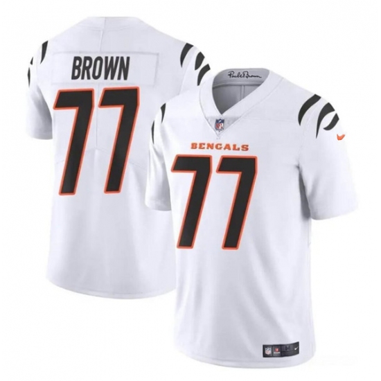 Youth Cincinnati Bengals #77 Trent Brown White Vapor Untouchable Limited Stitched Jersey - Ujersey