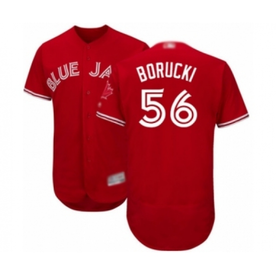 Men's Toronto Blue Jays #56 Ryan Borucki Scarlet Alternate Flex Base Authentic Collection Alternate Baseball Player Jersey - Ujersey