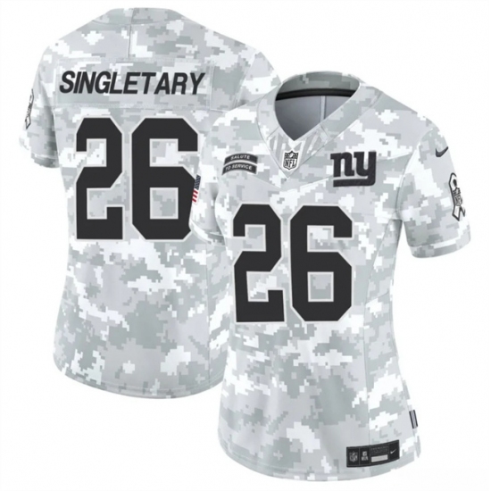Women's New York Giants #26 Devin Singletary 2024 F.U.S.E Arctic Camo Salute To Service Limited Stitched Football Jersey(Run Small) - Ujersey